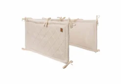 Jollein Boxbumper 180x30cm Check Knit – Oatmeal