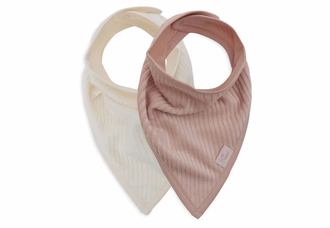 Jollein Slab Bandana Velvet Rib – Wild Rose/Ivory – 2 Stuks 3 Jollein Slab Bandana Velvet Rib – Wild Rose/Ivory – 2 Stuks