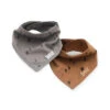 Jollein Bandana Spot Storm Grey / Caramel 2-pack 1 Jollein Bandana Spot Storm Grey / Caramel 2-pack -Jollein 029 867 65346 8717329357631