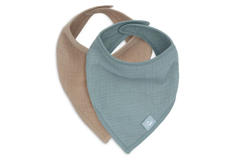 Jollein Slab Bandana Hydrofiel Sea Green/Biscuit – 2 Stuks 2 Jollein Slab Bandana Hydrofiel Sea Green/Biscuit – 2 Stuks