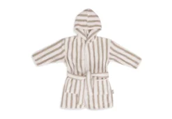 Jollein Badjas 1-2 Jaar Stripe Terry – Olive Green – GOTS