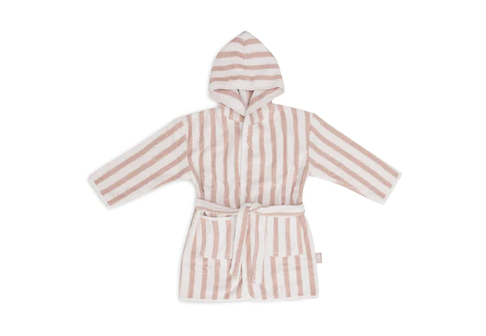 Jollein Badjas 3-4 Jaar Stripe Terry – Wild Rose – GOTS 3 Jollein Badjas 3-4 Jaar Stripe Terry – Wild Rose – GOTS