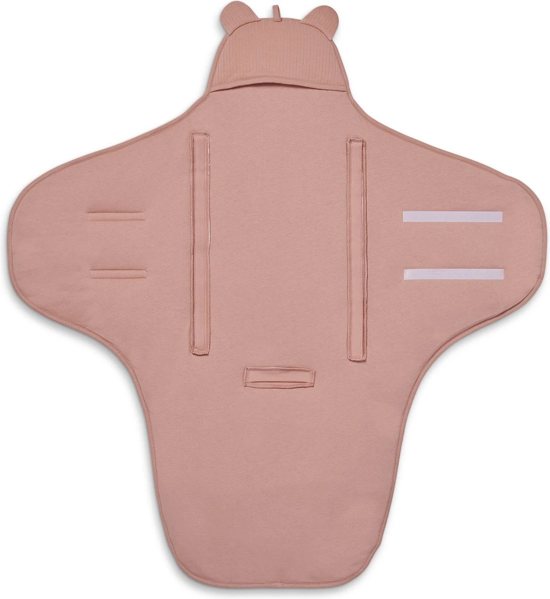 Jollein Wikkeldeken Basic Stripe - Rosewood 4 Jollein Wikkeldeken Basic Stripe - Rosewood - Afbeelding 2