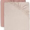Jollein Baby Hoeslaken Jersey 60x120cm - Pale Pink/Rosewood - 2 Stuks -Jollein 1125x1200 1
