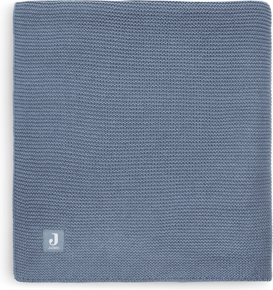 Jollein Baby Deken Wieg 75x100cm Basic Knit - Jeans Blue 4 Jollein Baby Deken Wieg 75x100cm Basic Knit - Jeans Blue - Afbeelding 2