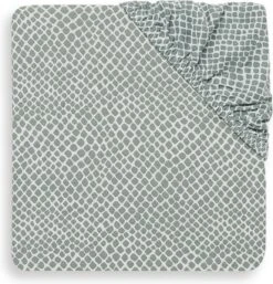 Jollein Baby Hoeslaken Ledikant Jersey 60x120cm Snake - Ash Green
