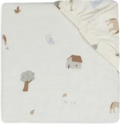 Jollein Baby Hoeslaken Jersey 60x120cm - Farm