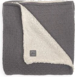 Jollein Baby Deken Wieg 75x100cm Teddy Bliss Knit - Nougat -Jollein 1177x1200 1