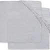 Jollein Baby Hoeslaken Ledikant Jersey 60x120cm - Soft Grey - 2 Stuks -Jollein 1200x1153 3