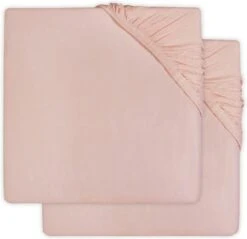Jollein Baby Hoeslaken Ledikant Katoen 60x120cm - Pale Pink - 2 Stuks -Jollein 1200x1162