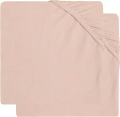 Jollein Baby Hoeslaken Boxmatras Jersey 75x95cm - Pale Pink - 2 Stuks -Jollein 1200x1164