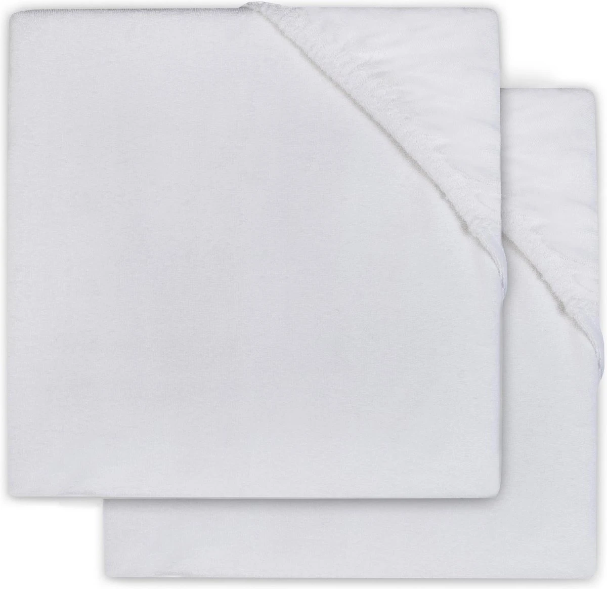 Jollein Hoeslaken Molton Ledikant 60x120cm - Wit - 2 Stuks 8 Jollein Hoeslaken Molton Ledikant 60x120cm - Wit - 2 Stuks - Afbeelding 6