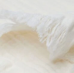 Jollein Baby Deken Ledikant 120x120cm Muslin Fringe - Ivory -Jollein 1200x1184