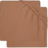 Jollein Baby Hoeslaken Boxmatras Jersey 75x95cm - Caramel - 2 Stuks -Jollein 1200x1195 1