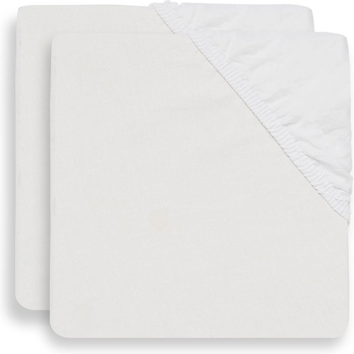 Jollein Baby Hoeslaken Wieg Katoen 40x80/90cm - Wit - 2 Stuks 4 Jollein Baby Hoeslaken Wieg Katoen 40x80/90cm - Wit - 2 Stuks - Afbeelding 2