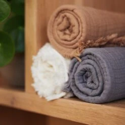 Jollein Baby Deken Ledikant 120x120cm Muslin Fringe - Ivory -Jollein 1200x1200 157