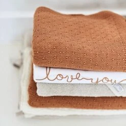 Jollein Baby Laken Wieg 75x100cm Love You - Caramel -Jollein 1200x1200 245