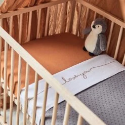 Jollein Baby Laken Wieg 75x100cm Love You - Caramel -Jollein 1200x1200 246