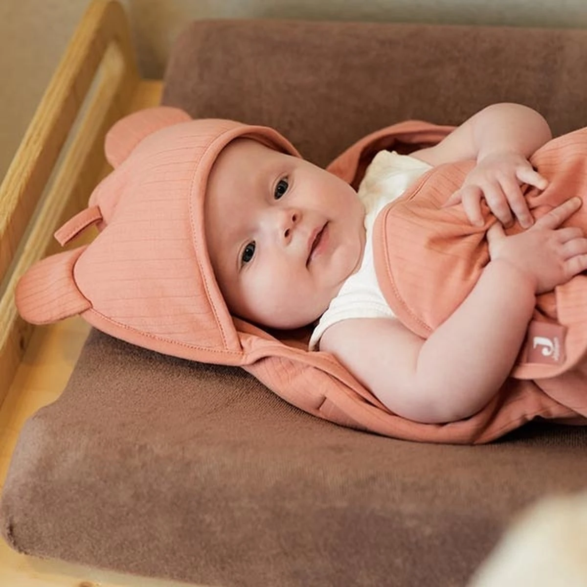 Jollein Wikkeldeken Basic Stripe - Rosewood 18 Jollein Wikkeldeken Basic Stripe - Rosewood - Afbeelding 16