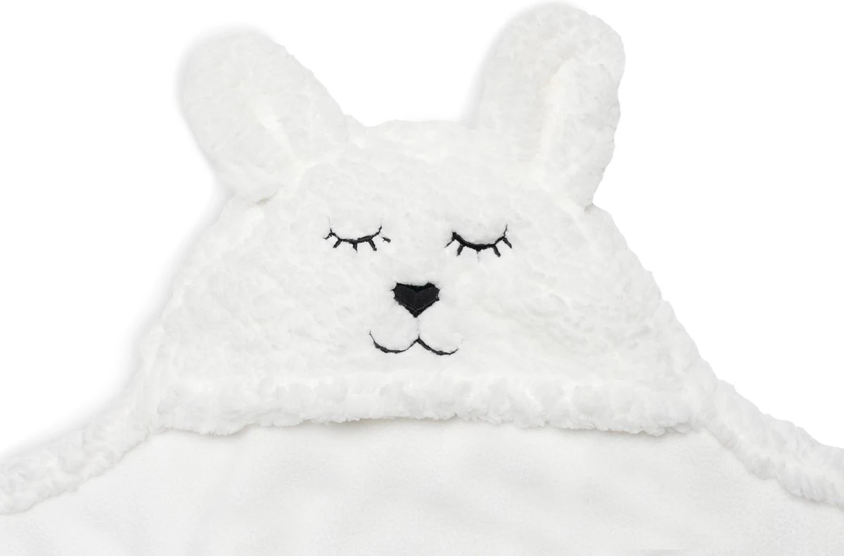 Jollein Wikkeldeken Bunny 100x105cm - Snow White 4 Jollein Wikkeldeken Bunny 100x105cm - Snow White - Afbeelding 2