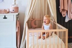 Jollein Baby Laken Wieg 75x100cm Snake - Pale Pink -Jollein 1200x800 24