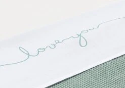 Jollein Baby Laken Wieg 75x100cm Love You - Stone Green -Jollein 1200x844 2
