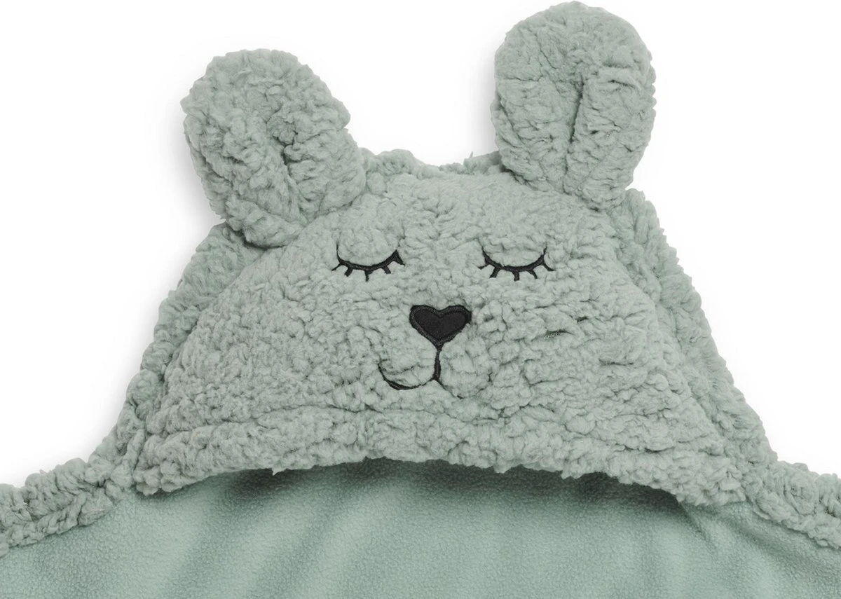 Jollein Wikkeldeken Bunny 100x105cm - Ash Green 8 Jollein Wikkeldeken Bunny 100x105cm - Ash Green - Afbeelding 6
