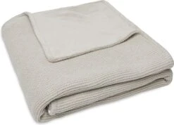 Jollein Baby Deken Ledikant 100x150cm Basic Knit - Nougat/Fleece -Jollein 1200x867