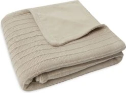 Jollein Baby Deken Wieg Velvet Pure Knit - Nougat - GOTS -Jollein 1200x882