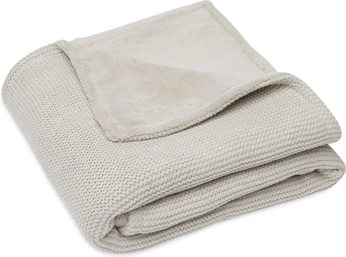Jollein Baby Deken Wieg 75x100cm Basic Knit - Nougat/Fleece 13 Jollein Baby Deken Wieg 75x100cm Basic Knit - Nougat/Fleece - Afbeelding 11