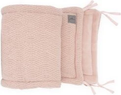 Jollein Bedomrander River Knit 180x35cm - Pale Pink -Jollein 1200x949