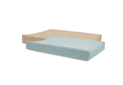 Jollein Aankleedkussenhoes Badstof 50 X 70 Cm 2-pack Sea Green / Biscuit