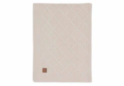 Jollein Deken Wieg 75x100cm Check Knit – Oatmeal