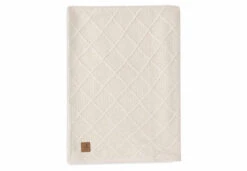 Jollein Deken Ledikant 100x150cm Check Knit Oatmeal/Teddy Fleece