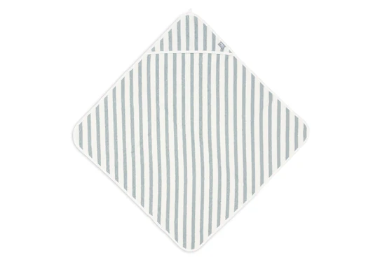 Jollein Badcape 75x75cm Stripe Terry Sea Green 3 Jollein Badcape 75x75cm Stripe Terry Sea Green