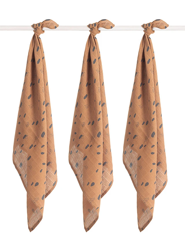 Jollein Hydrofiele Multidoeken Spot Caramel 70 X 70cm 3 Jollein Hydrofiele Multidoeken Spot Caramel 70 X 70cm