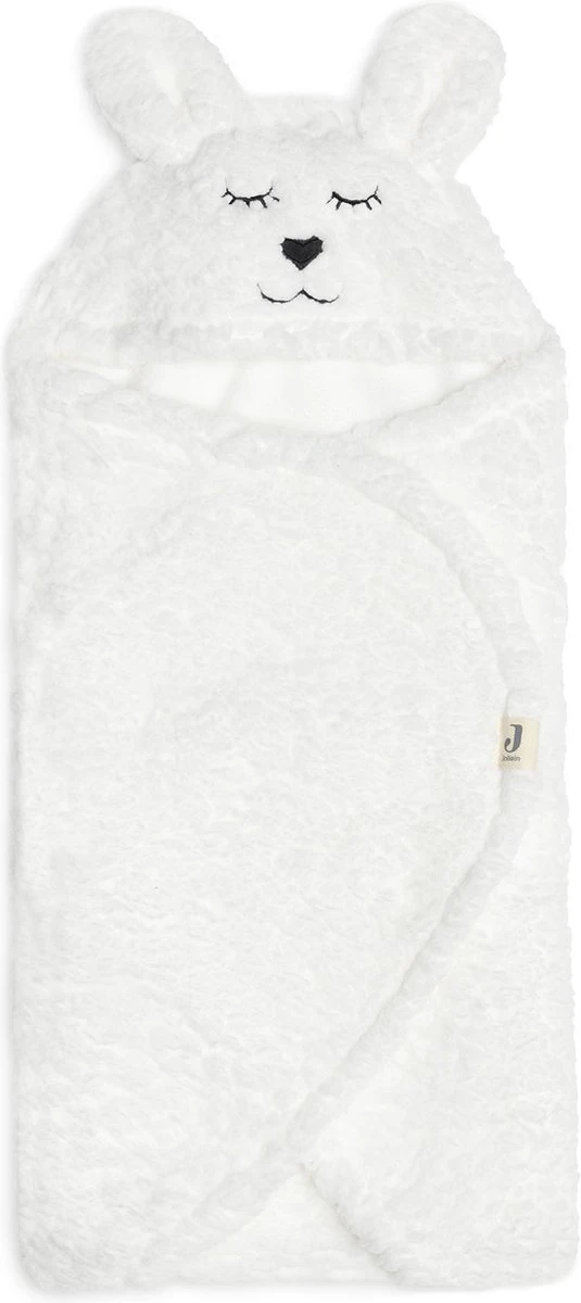 Jollein Wikkeldeken Bunny 100x105cm - Snow White 6 Jollein Wikkeldeken Bunny 100x105cm - Snow White - Afbeelding 4