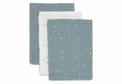 Jollein Hydrofiel Washandje 15x20cm Twinkling Sea Green – 3 Stuks
