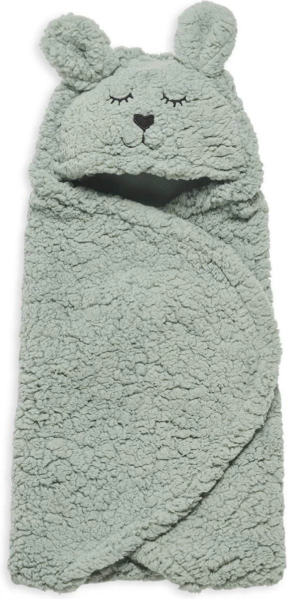 Jollein Wikkeldeken Bunny 100x105cm - Ash Green 13 Jollein Wikkeldeken Bunny 100x105cm - Ash Green - Afbeelding 11