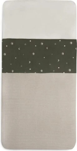 Jollein Baby Laken Wieg 75x100cm Stargaze - Leaf Green