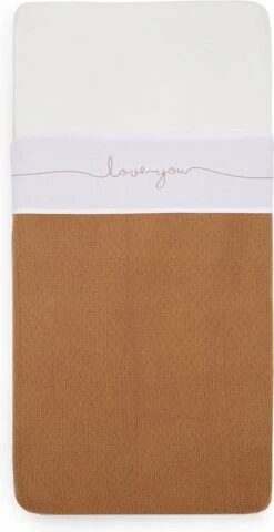 Jollein Baby Laken Wieg 75x100cm Love You - Caramel -Jollein 617x1200 6