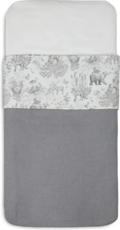 Jollein Baby Laken Wieg 75x100cm Pimpelmees - Forest Animals -Jollein 625x1200
