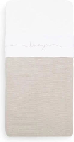 Jollein Baby Laken Ledikant 120x150cm Love You - Nougat -Jollein 630x1200 1