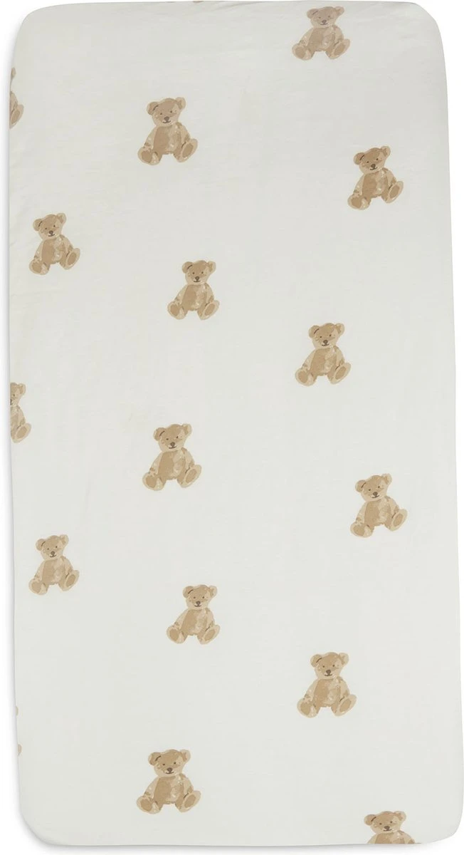 Jollein Baby Hoeslaken Jersey 40/50x80/90cm - Teddy Bear 4 Jollein Baby Hoeslaken Jersey 40/50x80/90cm - Teddy Bear - Afbeelding 2
