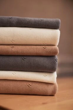 Jollein Baby Deken Wieg 75x100cm Pointelle - Biscuit -Jollein 800x1200 115