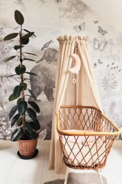 Jollein Baby Laken Wieg 75x100cm Snake - Pale Pink -Jollein 800x1200 12