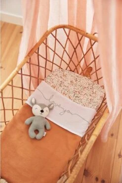 Jollein Baby Laken Wieg 75x100cm Love You - Nougat -Jollein 801x1200 103