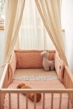 Jollein Bedomrander River Knit 180x35cm - Pale Pink -Jollein 801x1200 69