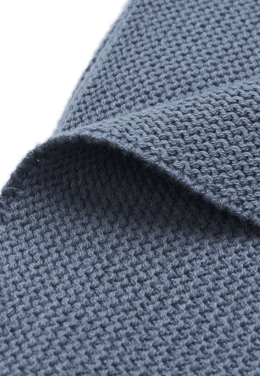 Jollein Baby Deken Wieg 75x100cm Basic Knit - Jeans Blue 11 Jollein Baby Deken Wieg 75x100cm Basic Knit - Jeans Blue - Afbeelding 9