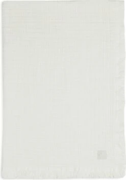 Jollein Baby Deken Ledikant 120x120cm Muslin Fringe - Ivory -Jollein 840x1200